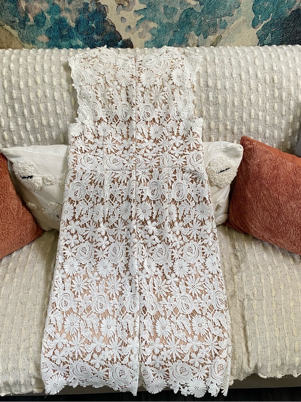 {Mikael Aghal} Lace Shift Midi Dress - Picture 6 of 9